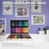 thumbnail of ECD Germany Malset 220-teilig – XXL Malkoffer Holz, Acrylfarben, Buntstifte, Wachsmaler, Aquarell, Künstler Zeichenset, Malkasten für Kinder &