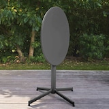 thumbnail of Tavolo rotondo da terrazza bistrot in acciaio antracite.