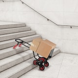 thumbnail of Relaxdays Sackkarre Treppensteiger, klappbare Transportkarre, bis 200 kg, Vollgummireifen, höhenverstellbar, schwarz/rot