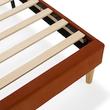 thumbnail of Base tapizada + cabecero Bari 140x200 cm Teja