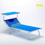 thumbnail of 4 Lettini spiaggia mare professionali grandi alluminio Italia Xl Stock - Blu-GI100TEX4PZBL