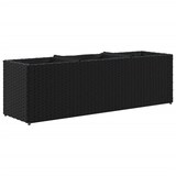thumbnail of vidaXL Hochbeet mit 3 Fächern Schwarz 105x30x32 cm Poly Rattan