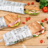 thumbnail of Garcia de Pou 500 Unità - Sachetti Per Burguer 'Parole' 35+20 G/M2 14+7X22 Cm Argento Pergamena + Alluminio