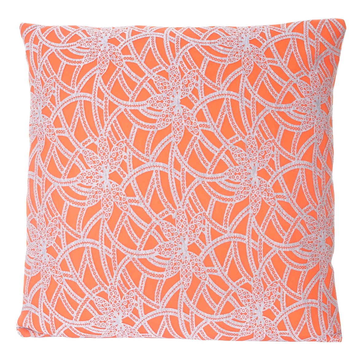 Deko-Kissen Barock, Sofakissen Zierkissen mit Füllung, orange 45x45cm