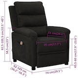 thumbnail of vidaXL Massagesessel Schwarz Stoff