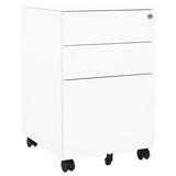 thumbnail of vidaXL Aktenschrank mit Rollen Weiß 39x45x60 cm Stahl