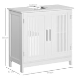 thumbnail of Mueble para Debajo del Lavabo Armario Baño de Suelo de Madera con 2 Puertas Ventiladas y Estante Ajustable Interior Moderno 60x30x60 cm