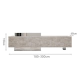 thumbnail of Empfangstresen, Bar, Holz- und Metalldesign, kommerzieller Empfangstresen, geeignet für Café und Geschäft 300×60×100cm【DLSA300】