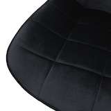 thumbnail of Bürostuhl, Schwarz, Sitzfläche aus Samt, Metallgestell, Polsterstuhl mit Rückenlehne, höhenverstellbar, 360° Drehstuhl mit 5 Rollen