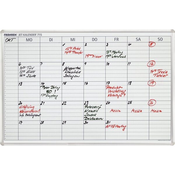 FRANKEN Planungstafel JetKalender, Wochenkalender, 25 Pos.