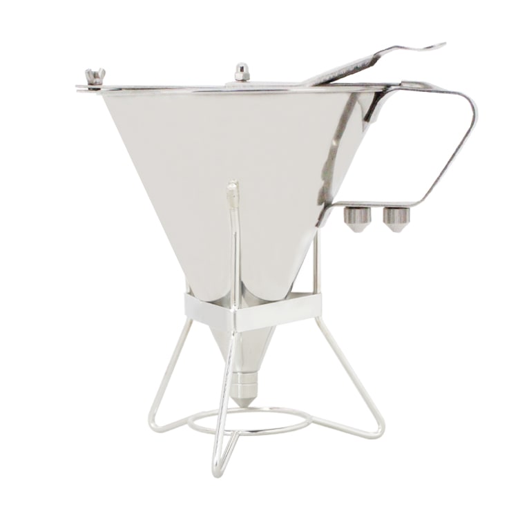 Dispensador de masa Combisteel de 1,6 litros - con botón dispensador, incluye 3 boquillas, acero inoxidable