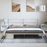 thumbnail of vidaXL Bedframe met hoofdbord metaal wit 193x203 cm