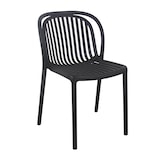 thumbnail of Lot de 4 chaises de terrasse en plastique noir