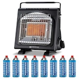 thumbnail of KEMPER 1700W mobiele gaskachel met 8 butaangaspatronen