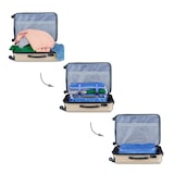 thumbnail of Relaxdays Gepäck Organizer zum Hängen, HBT: 55x44x30 cm, Kofferorganizer faltbar, 4 Fächer, tragbarer Packwürfel, blau