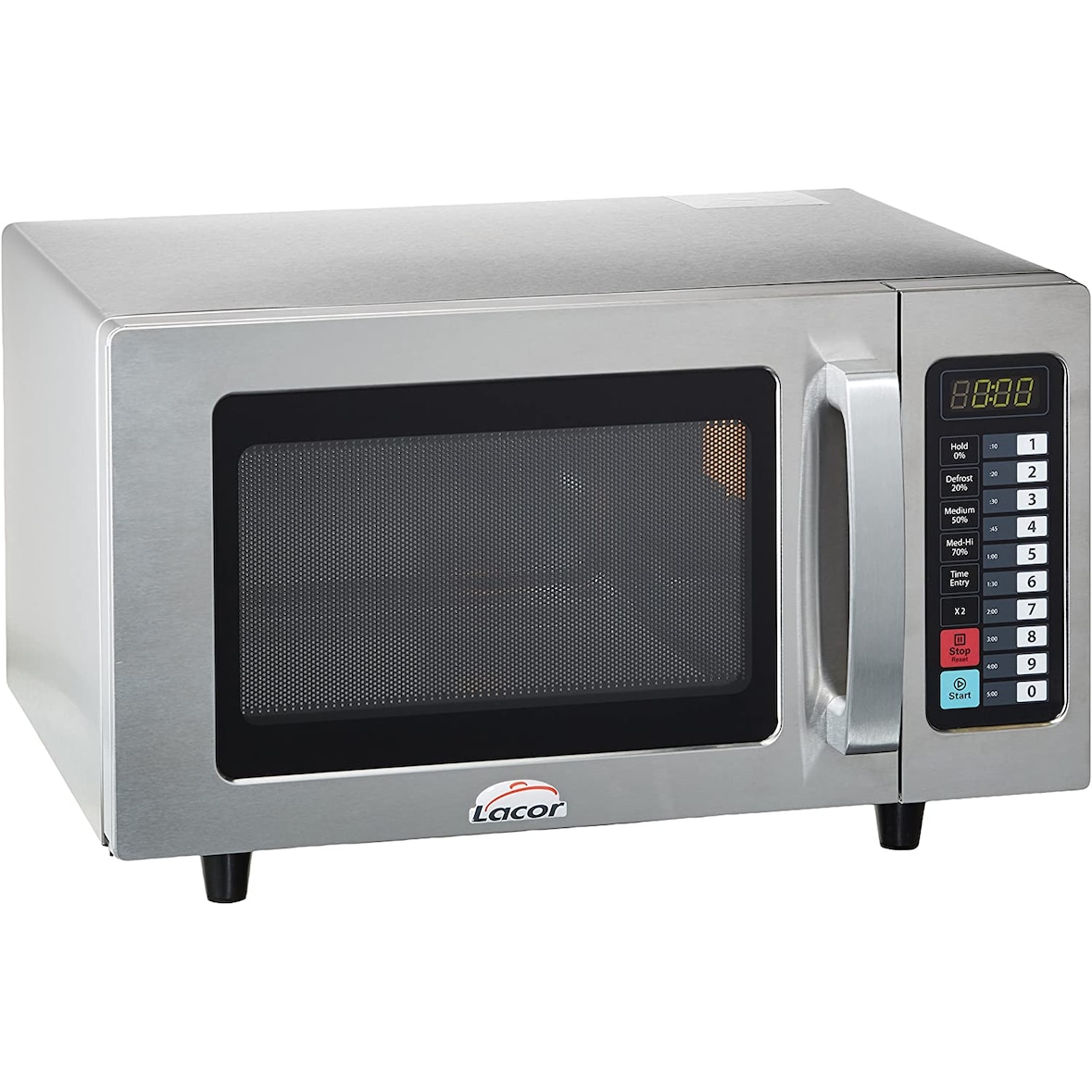Lacor 1 69325-Forno Microondas Profissional, 25 L, 1000 W, Aço Inoxidável [Classe Energética A++]