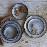 thumbnail of OGO Living Assiette coupe aronal bleu en grès 20 cm