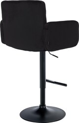 thumbnail of 2er Set Barhocker SUTUN - Samt Schwarz 60x56x93 cm Schwarz | Barstuhl Höhenverstellbar Mit Lehne Drehbar Tresenhocker Tresenstuhl Kneipenhocker