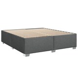 thumbnail of vidaXL Boxspringbett mit Matratze Dunkelgrau 200x200 cm Stoff