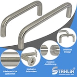 thumbnail of 20er Set Möbelgriffe Schrankgriffe aus Echt Edelstahl Bügelgriff Griffe Möbel für Schränke 128mm