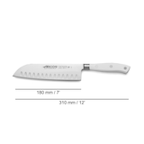 thumbnail of Arcos Cuchillo Santoku Cuchillo Asiático, Hoja de Acero Inoxidable Forjado NITRUM 180 mm, Mango de Polioximetileno (POM), Color Blanco