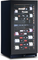 thumbnail of KLIMAITALIA Belüfteter Weinkühlschrank bei 2 T°en. 56 Flaschen. Rauchglastür. LED. Metall-Schubladenregale. Thermo digital. CW120G2TB