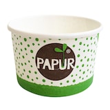 thumbnail of 50x Bio Eisbecher Pappbecher PAPUR 100% ohne Kunststoff 260ml O92 Höhe 55mm