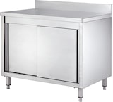 thumbnail of vaiotec werktafel met kast / 2 schuifdeuren & opstaande rand, 1200 x 600 mm