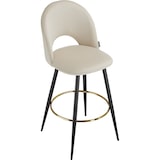 thumbnail of tectake Chaise de bar SACHEL en aspect velours - crème/noir, Lot de 4 - 405876