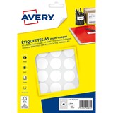 thumbnail of Lot de 5 Etui de 640 pastilles adhésives, diamètre 24 mm, coloris blanc (16 feuilles / cdt)