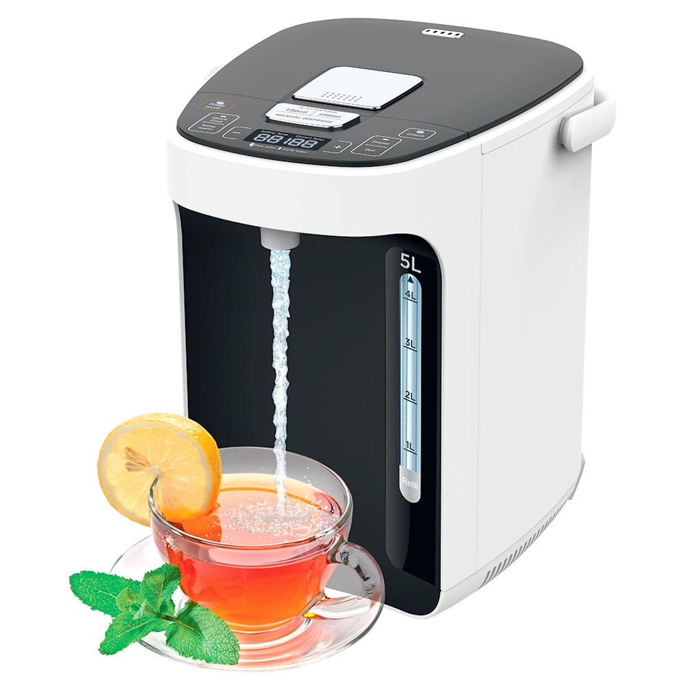 BEM TITAN 2.1 Thermopot 5L Wasserkocher, Heißwasserspender, Pumpkanne 5L Thermoskanne mit Temperatureinstellung Kindersicherung Warmhaltefunktion