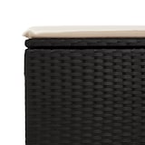 thumbnail of vidaXL Gartenhocker mit Kissen, Gartenstuhl mit abnehmbarem waschbarem Bezug, Hocker mit Stahlrahmen, Sitzhocker Terrassenhocker, Schwarz Poly Rattan