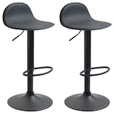 thumbnail of Set 2 Sgabelli Alti Lana in Similpelle nero/nero