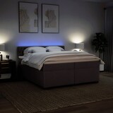 thumbnail of vidaXL Boxspringbett mit Matratze Dunkelbraun 200x200 cm Stoff