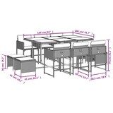 thumbnail of vidaXL 11-tlg. Garten-Essgruppe mit Kissen Beige Poly Rattan