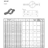 thumbnail of Rohrschelle nach DIN 3567 Form B aus Rohstahl, Klemmbereich:21-25 mm