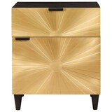 thumbnail of vidaXL Nachttisch Schwarz und Gold 50 x 33 x 60 cm massives Mangoholz