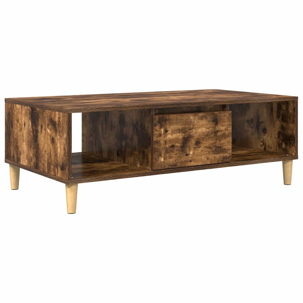 vidaXL Couchtisch Geräucherte Eiche 102 x 55 x 35 cm Holzwerkstoff