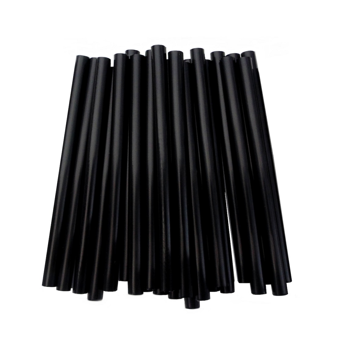 500 MEHRWEG Cocktail  Strohhalme Plastik schwarz 150*7 mm