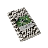 thumbnail of PAPSTAR 1000 Trinkhalme, Papier Ø 6 mm · 20 cm schwarz/weiss "Stripes"