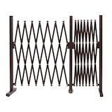 thumbnail of Absperrgitter HWC-B34, Zaun Schutzgitter Scherengitter Trenngitter, Alu ausziehbar braun ~ Höhe 103cm, Breite 52-400cm