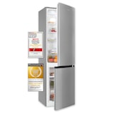 thumbnail of Exquisit Kühl-Gefrierkombination KGC265-70-NF-040C inoxlook | 253 L Volumen | Kühl Gefrierkombination No-frost | Türanschlag wechselbar