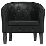thumbnail of Chaise cabriolet noir similicuir Modèle Germonel