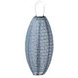 thumbnail of LED Solar Lampions oval Blumenmuster blau 40cm Balkon Terrasse 2St