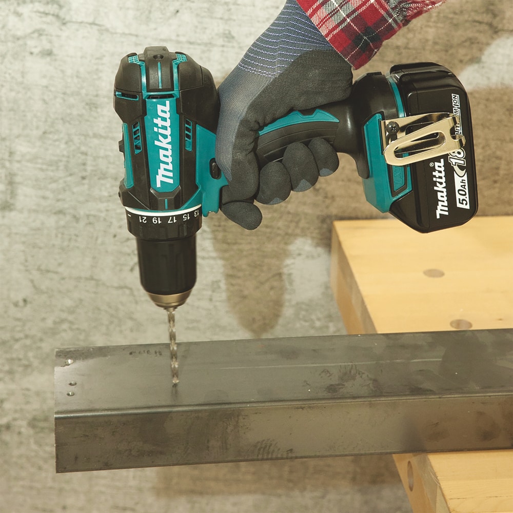 Makita DDF482RFJ 1900 RPM Ohne Schlüssel Schwarz, Blau