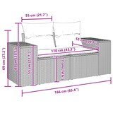 thumbnail of vidaXL 13-teiliges Gartensofa-Set mit beigen Kissen aus Poly Rattan und Akazie.