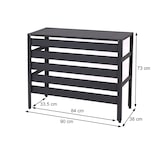 thumbnail of Alu Verkleidung für Klimaanlage/Wärmepumpe HWC-K59, Abdeckung Schutzgitter Pflanzenregal, Metall 73x90x38cm ~ grau