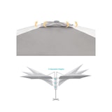 thumbnail of METRO PROFESSIONAL Guarda-sol duplo quadrado, aço, 2.5 x 2.5 m, repelente de água, prata/platina
