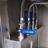 thumbnail of Skyrainbow SNACK-Line bain-marie toonbank 3xGN1/1, graniet Star Galaxy zwart,123x82x85,5 glazen bovenbouw helder glas zwarte rand,zonder schap,H=396mm