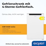 thumbnail of Exquisit Gefrierschrank GS81-040D weiss | Nutzinhalt: 87 L | Standgerät